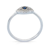 טבעת חישוק עשויה כסף סטרלינג ומשובצת זרקונים